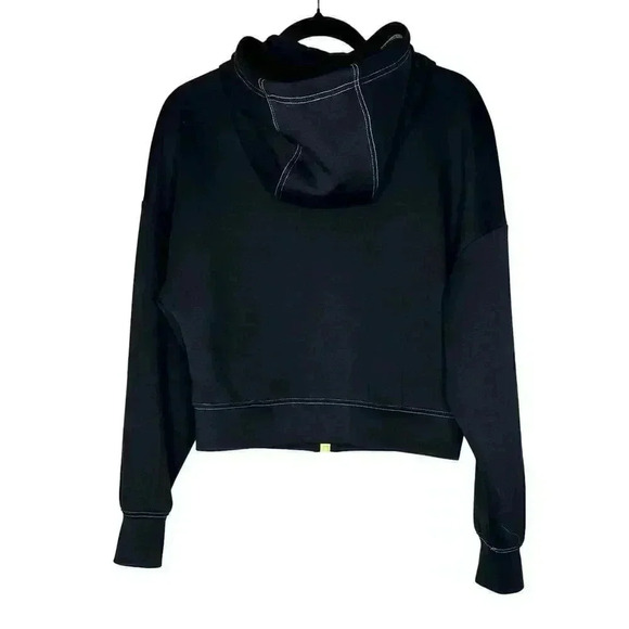Fabletics Black Zip Up Hoodie Yellow Zipper Women’s Size XS - Picture 4 of 6